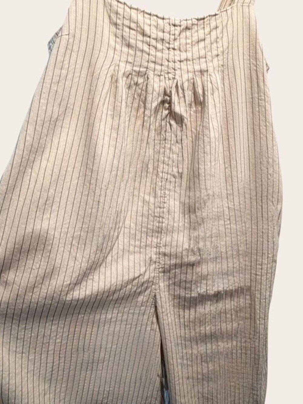 Linen Blend Tucked Jumpsuit